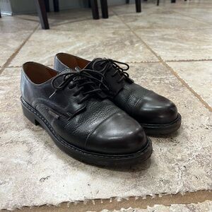 EUC Mephisto Goodyear Welt Cap-Toe Derby Shoes - Dark Brown Leather